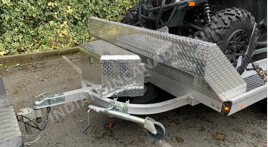 2025 Marlon Aluminum Tongue Toolbox – Diamond Plate Trailer Storage Box