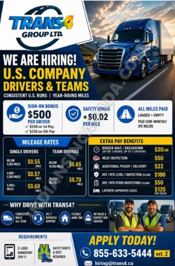 Now Hiring: AZ Team Drivers (USA Cross-Border)