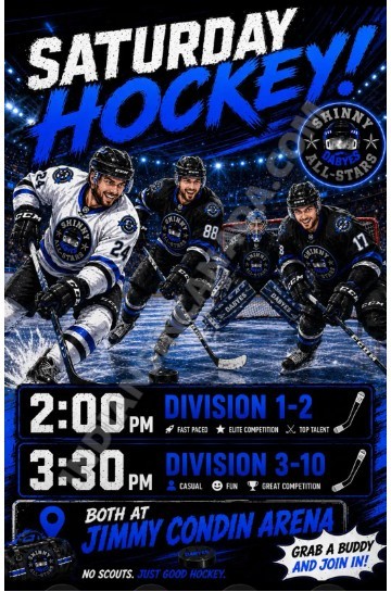 Shinny Hockey 7 Days a Week – All Skill Levels Welcome