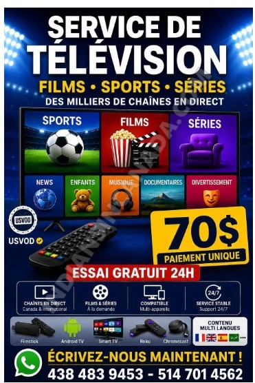 Live TV, Sports, Movies & Series | Installation Included | Free Trial Available
