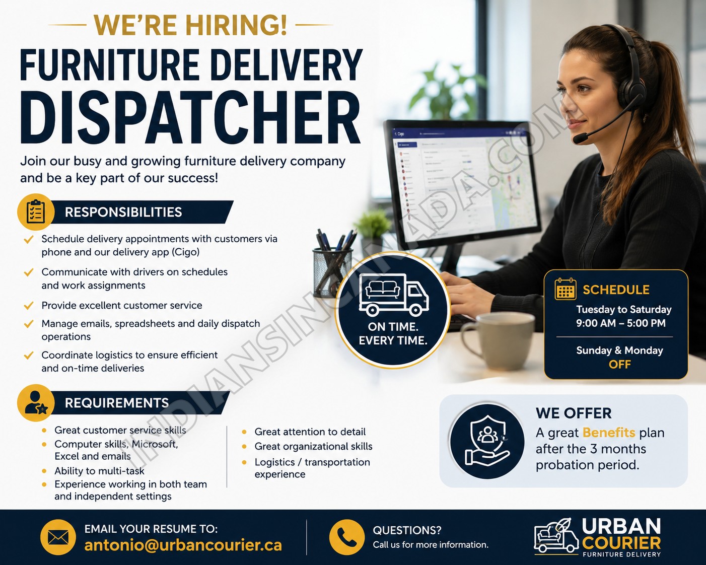 Furniture Delivery Dispatcher Wanted