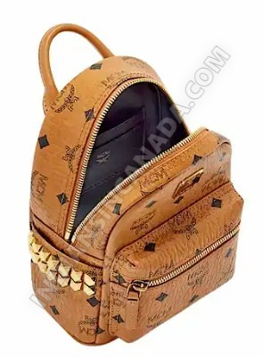 Authentic MCM Stark Bebe Boo X-Mini Cognac Visetos Backpack – Like New