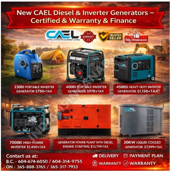 New CAEL Diesel & Inverter Generators for Sale | Certified, Warranty & Financing Available