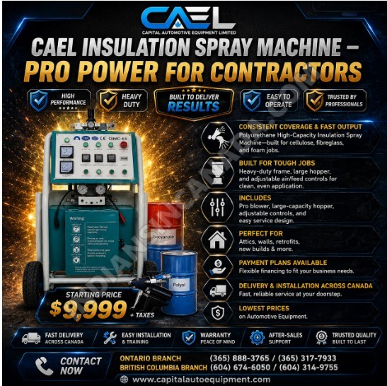 CAEL Insulation Spray Machine for Sale | Certified, Warranty & Financing Available