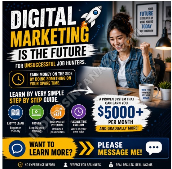 Flexible Part-Time Digital Marketing Opportunity – Learn & Earn Online