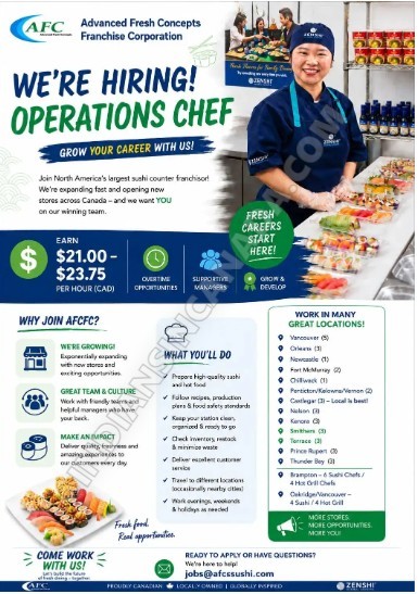 Operations Sushi Chef – Full-Time
