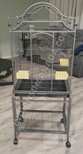 Bird Cage with Stand and Wheels for Sale